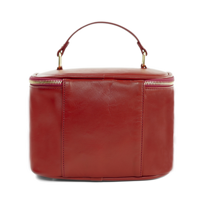 Elegant genuine leather women's beauty bag FK01 Solier red