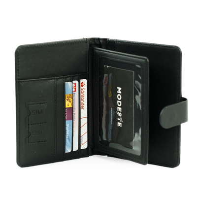 Organizer podróżny na dokumenty etui na paszport portfel Solier SW40 BLACK