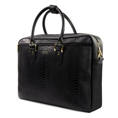 Genuine leather women's laptop bag Marina black