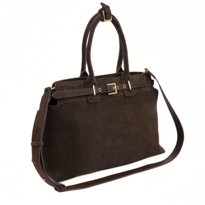 Torba weekendowa podróżna skórzana Solier SL39 Astrin czarna 