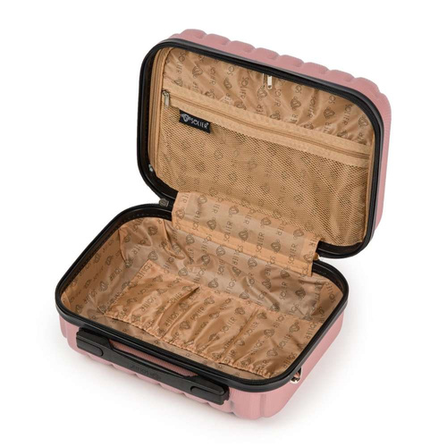Cosmetic travel case ABS STL902 pink