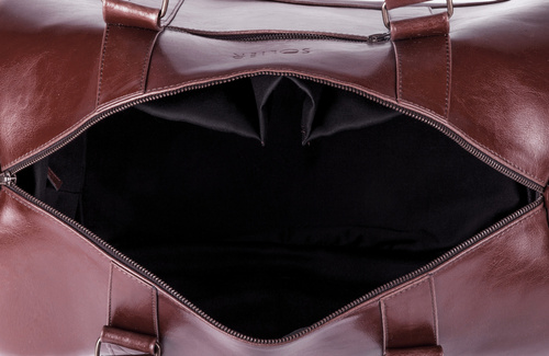 SKÓRZANA MĘSKA TORBA WEEKENDOWA SOLIER SL19 BRANDON BORDOWA