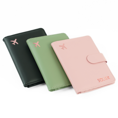 Organizer podróżny na dokumenty etui na paszport portfel Solier SW40 PINK