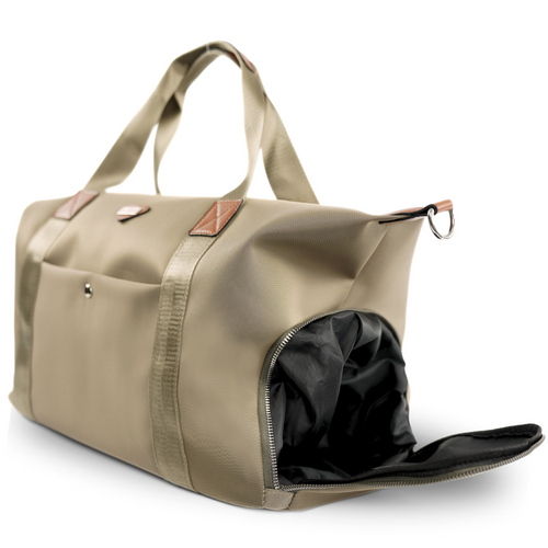 Duża weekendowa torba podróżna na ramię damska FB50 beżowa