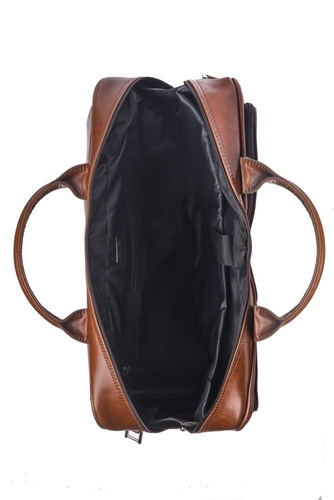 Vintage Brown leather shoulder laptop bag Solier Rothen SL30