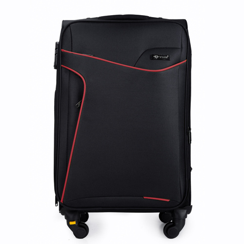 Medium soft luggage M Solier STL1651 black-red