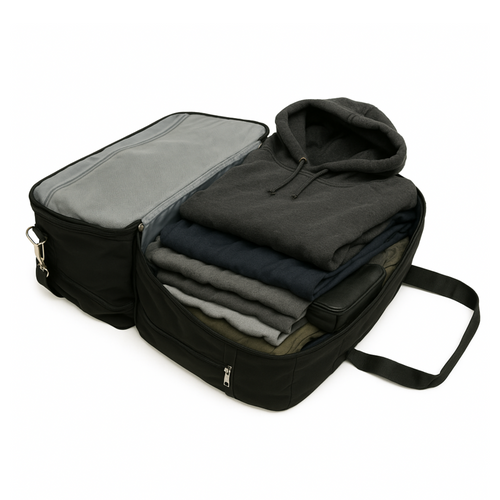 Materiałowa torba podróżna Solier SM04 VEA Black