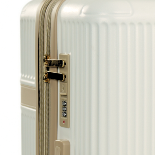 Walizka kabinowa podróżna mała Solier Nokiro 20' S - śmietankowy