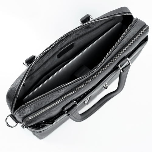 Skórzana torba męska na laptopa 15" i dokumenty Solier SL41 Lorien czarna