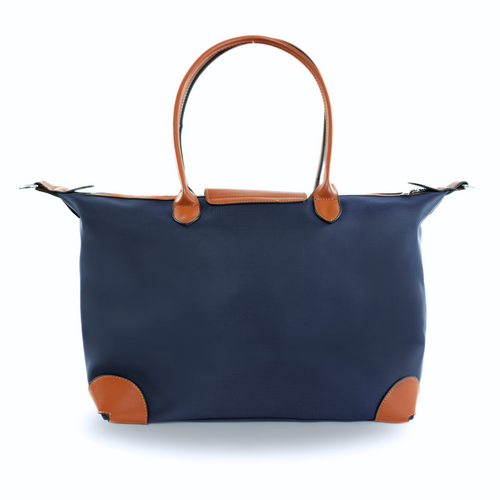 Nylonowa Torba damska shopper Solier FB48 Lestia granatowa