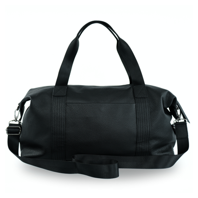 Torba weekendowa podróżna skórzana Solier SL39 Astrin czarna 