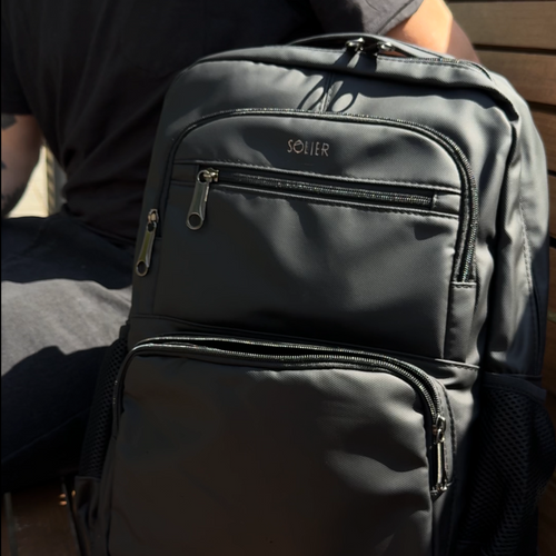 Czarny plecak ze skóry ekologicznej SV18 Koa