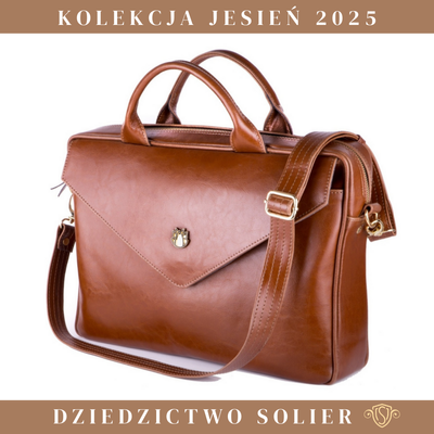 Skórzana torba na laptopa FL15 Positano brązowy vintage