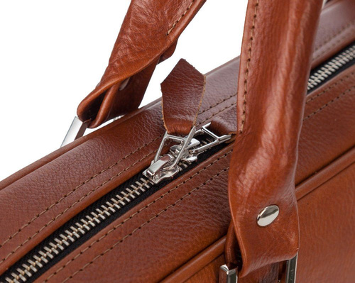 Genuine leather laptop bag Solier SL22 vintage brown