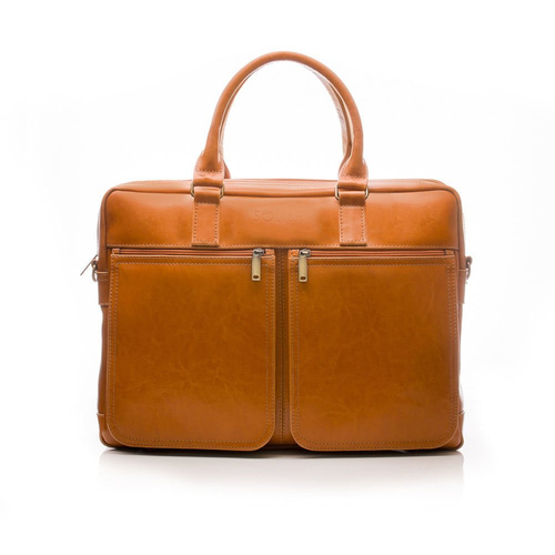 Men's leather shoulder bag Solier SL01 DUNDEE