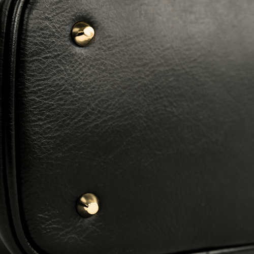 Elegant genuine leather women's beauty bag FK01 Solier black snake