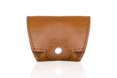 Leather men's coin wallet SOLIER SA10 CAMEL