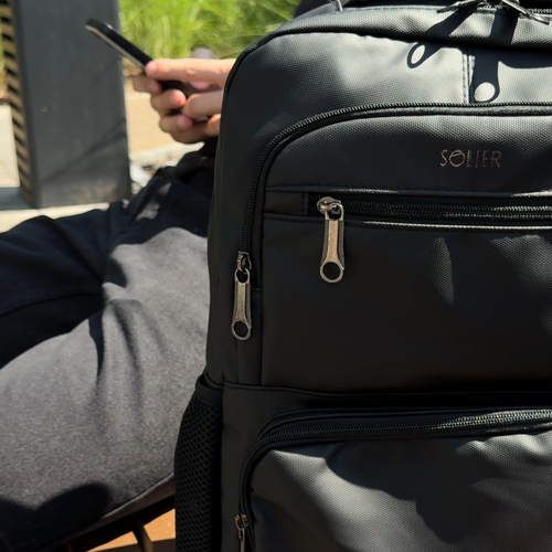 Czarny plecak ze skóry ekologicznej SV18 Koa