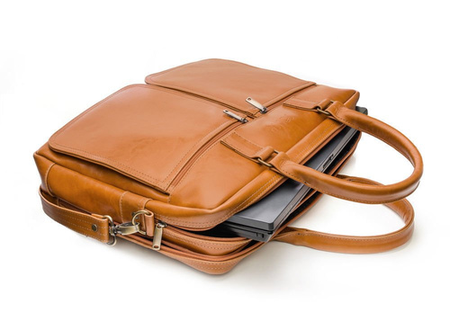 Men's leather shoulder bag Solier SL01 DUNDEE