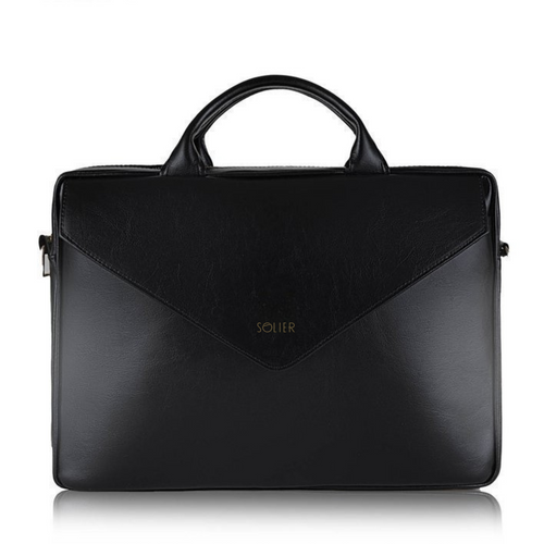 Leather woman's laptop bag FL15 Positano black