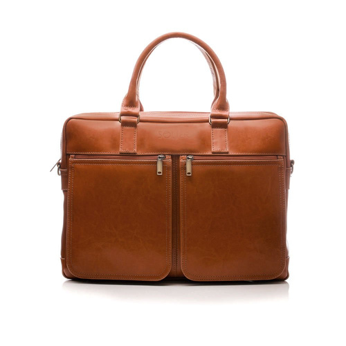 Męska skórzana torba na ramię, laptopa Solier SL01 DUNDEE