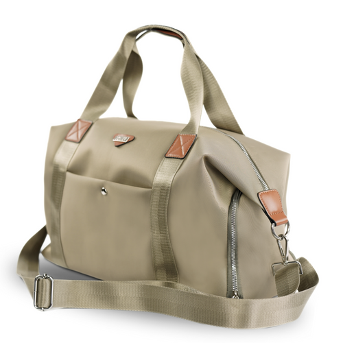 Duża weekendowa torba podróżna na ramię damska FB50 beżowa