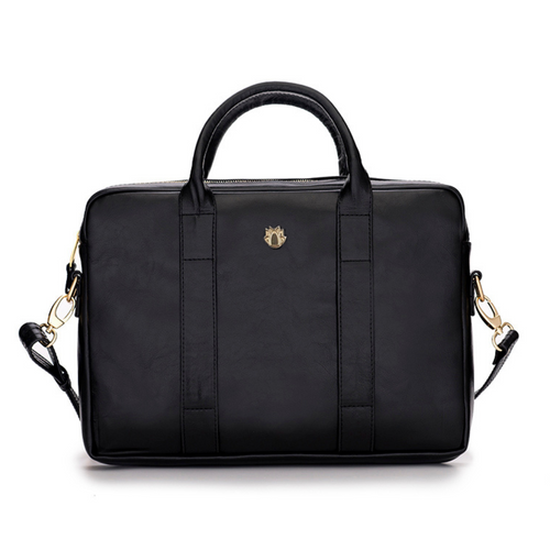 Damska skórzana torba na laptopa Dulce czarna