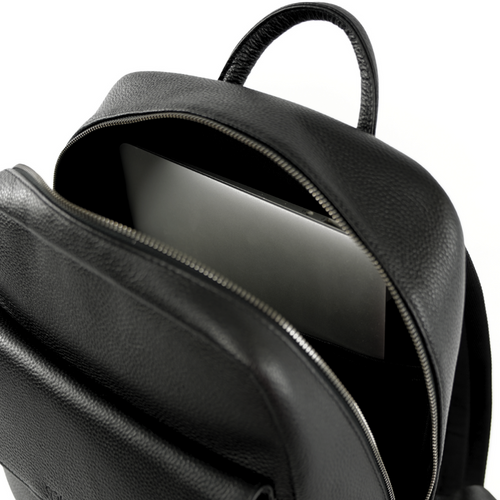 Skórzany elegancki plecak na laptopa 13" FV04 Rimelle czarny