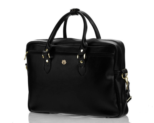 Genuine leather women's laptop bag Marina black