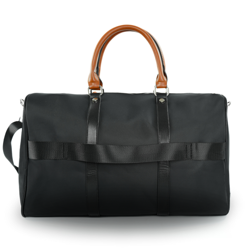 Duża torba podróżna weekendowa z nylonu Solier FB49 Barrley czarna