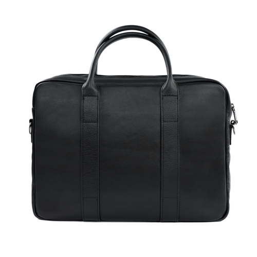 Black leather shoulder laptop bag SL20 EDYNBURG
