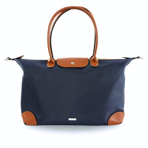 Nylonowa Torba damska shopper Solier FB48 Lestia granatowa