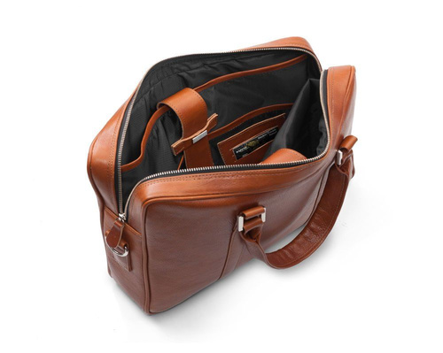 Skórzana torba na laptop Solier SL25 brązowy vintage