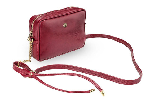 Genuine leather women's crossbody Florence burgundy