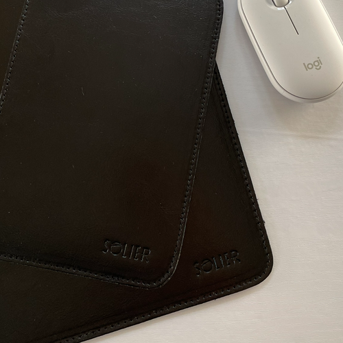 Genuine leather mouse pad Solier SA42 black