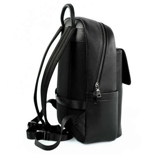 Skórzany elegancki plecak na laptopa 13" FV04 Rimelle czarny