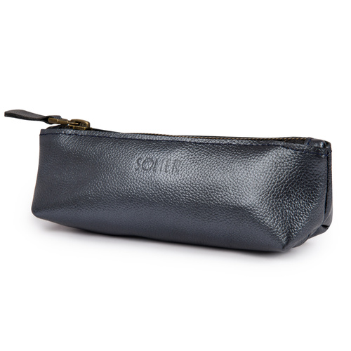 Leather pencil case Solier SA51 graphite