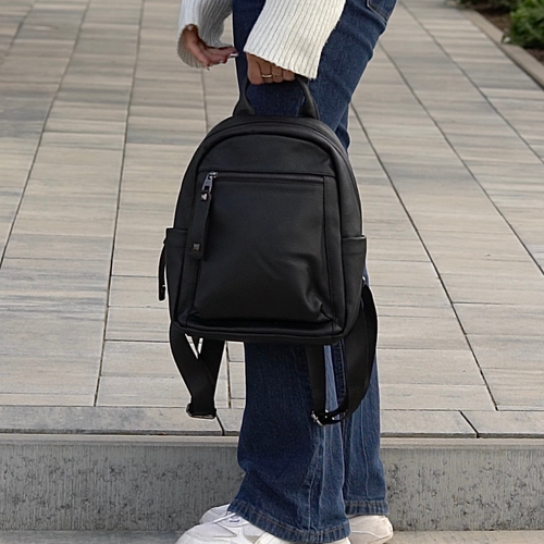 Skórzany plecak damski Solier FV09 Versa czarny