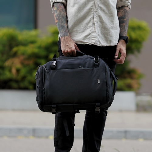 Lekki plecak miejski z kieszenią na laptopa plecak podróżny Solier SV24 TARREL Black