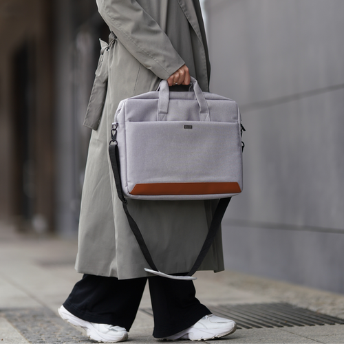 Torba na laptop 15,6" materiałowa Solier SM03 Darwen szara