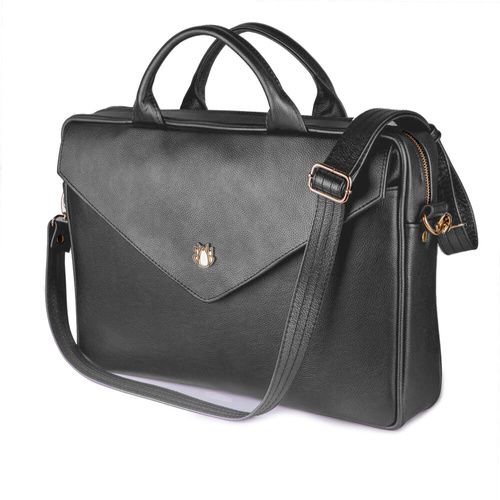 Genuine leather woman's laptop bag FL15 Positano dark grey