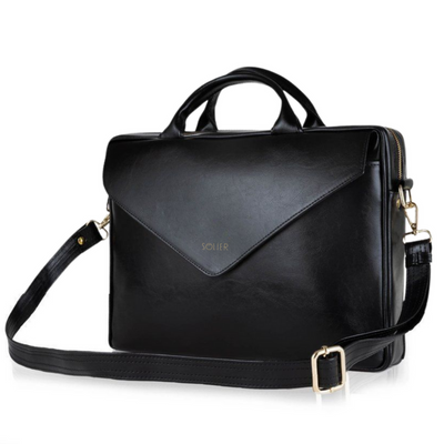 Leather woman's laptop bag FL15 Positano black