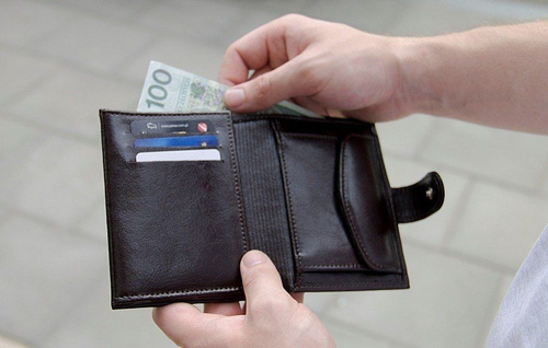 Elegant brown leather wallet SOLIER SW01