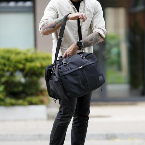 Materiałowa torba podróżna Solier SM04 VEA Black