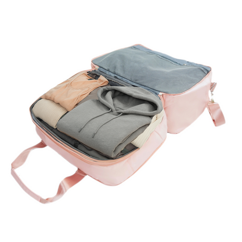 Materiałowa torba podróżna Solier SM04 VEA Jasny róż