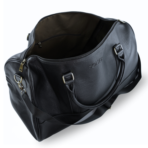 Weekendowa duża torba podróżna Solier S37 Astrin czarna