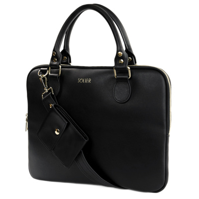 Skórzana torba na laptopa 13,3'' FL26 Alcamo czarna