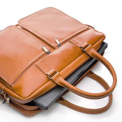 Men's leather shoulder bag Solier SL01 DUNDEE