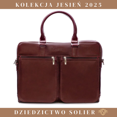Męska skórzana torba na ramię, laptopa Solier SL01 DUNDEE