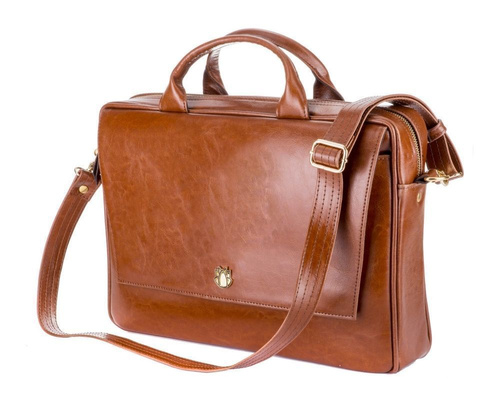 Genuine leather woman's laptop bag FL14 Rimini vintage brown